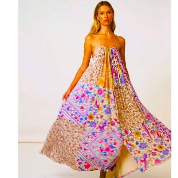 🆕✨ SPELL RENEW PATCHWORK STRAPPY MAXI 💟 - Picture 5 of 8